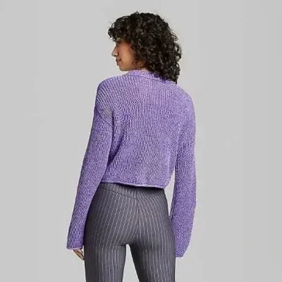 Wild Fable Women's Crewneck Boxy Pullover Knit Sweater Drop Shoulder Long Sleeve - Picture 9 of 9